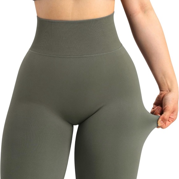 Set of 2 Seamless Workout Leggings High Waist Yoga Pants Compression NWOT - Picture 3 of 5